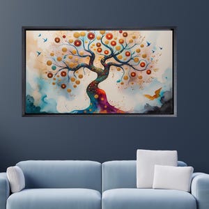 Tree of life Gustav Klimt Canvas Wall Art, Yggdrasil Wall Art, Tree of life Poster Print, Framed Gallery Canvas, Celtic Tree Canvas Print