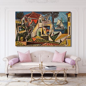 Pablo Picasso - Mediterranean Landscape Canvas Wall Art, Classical Art, Modern Fine Art Print Home Decor Wall Art, Living Room Canvas Art