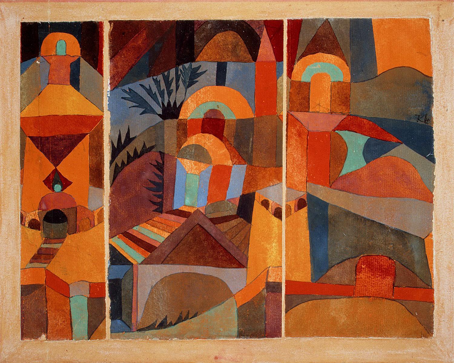 Paul Klee Temple Gardens 1920 Canvas Print Wall Art,swiss Painter