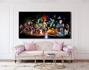 Star Wars Canvas Print Arts /Star Wars Movie Poster/Movie Print Wall Decor/Man Cave Art Decor/Game Room Art Wall /Starwars Canvas Wall Arts