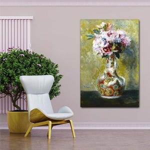 Renoir Bouquet in a Vase 1878 Canvas Print Wall Art,Renoir Poster,Renoir Painting,Renoir Canvas Art,Archival Giclee,Fine Art Poster.