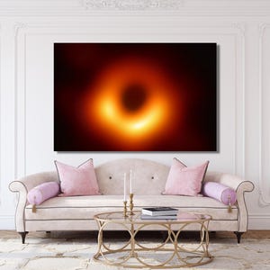 Black Hole Canvas Wall Art First Black Hole Photo Real Black Hole Photo Print Poster
