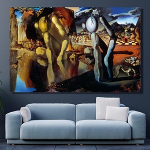 Salvador Dali Metamorphosis of Narcissus Poster 1937, Salvador Dali Print, Surrealism art, Salvador Dali CANVAS, Famous Wall Art