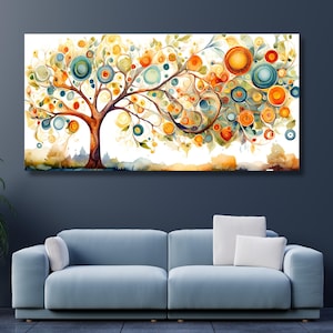 Tree of life Gustav Klimt Canvas Wall Art, Yggdrasil Wall Art, Tree of life Poster Print, Tree of Life Paintings, Celtic Tree Canvas Print