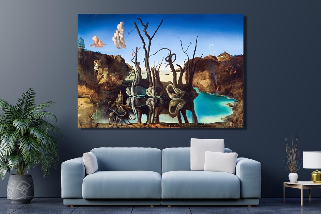Salvador Dali Swans Reflecting Elephants Poster 1937, Salvador Dali ...
