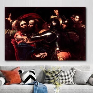 Caravaggio Die Aufnahme Christi 1602 Leinwand Druck Wandkunst,Caravaggio Poster,Caravaggio Gemälde,Caravaggio Leinwand Kunst, Archival Giclée