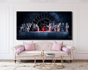 Star Wars Last Supper Poster Print Art,Star Wars Last Supper Canvas Wall Art,Home Decor,Office Decor,Man Cave Art Decor,Movie Posters Print