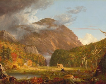 Thomas Cole A View of the Mountain Pass Called the Notch of the White Mountains 1839 Canvas Print Wall Art,Cole Print,Cole Poster Painting