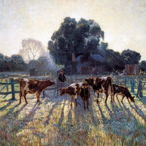 Elioth Gruner Spring Frost 1919 Canvas Print Wall Art,Elioth Gruner Painting,Gruner Print,Gruner Poster,Archival Giclee,Art Reproduction