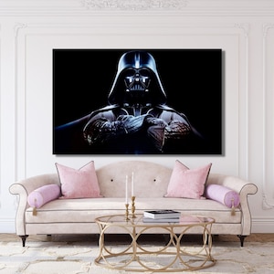 Starwars Canvas,Darth Vader Poster, Starwars Poster, Starwars Print on Canvas,Luke Skywalker Poster,Yoda Poster ,Gift For Him, Ready To Hang
