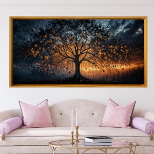 Tree of life Gustav Klimt Canvas Wall Art, Tree of life Gustav Klimt Poster Print, Framed Gallery Canvas, Yggdrasil Wall Art, Celtic Tree
