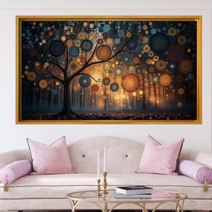 Tree of life Gustav Klimt Canvas Wall Art, Tree of life Gustav Klimt Poster Print, Framed Gallery Canvas, Yggdrasil Wall Art, Celtic Tree