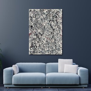 Jackson Pollock Print, Extra Large Canvas Wall Art Pollock Canvas Wall Art Abstract Wall Art Home and Living Room Decor Pollock Convergence