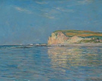 Claude Monet La Pointe De La Heve at Low Tide Custom Framed Print