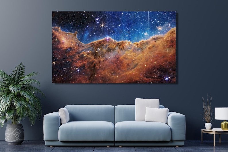 NASA Carina Nebula Deep Field Canvas Wall Art James Webb Space ...