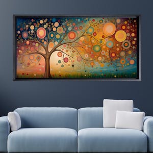 Tree of life Gustav Klimt Canvas Wall Art, Tree of life Gustav Klimt Poster Print, Framed Gallery Canvas, Yggdrasil Wall Art, Celtic Tree