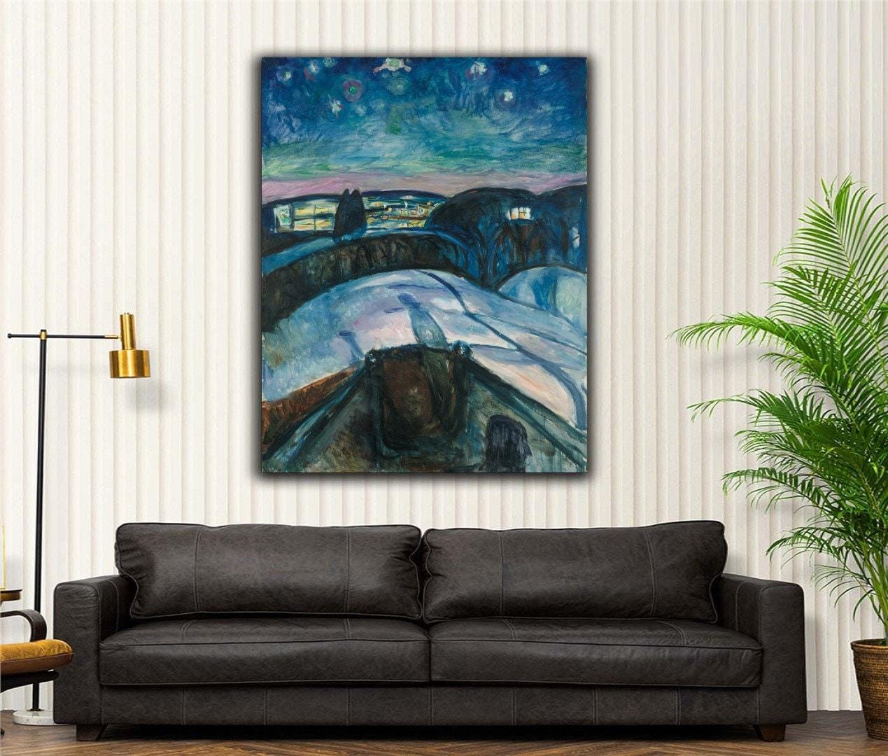 エドヴァルド・ムンク 「星月夜」 複製画 エドヴァルド・ムンク 「星月夜」 複製画 【公式通販】