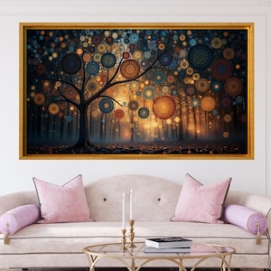 Tree of life Gustav Klimt Canvas Wall Art, Tree of life Gustav Klimt Poster Print, Framed Gallery Canvas, Yggdrasil Wall Art, Celtic Tree