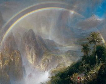 Frederic Edwin Church Rainy Season in the Tropics 1866 Canvas Print Wall Art,Tropics Landscape Print,American Painter,Art Reproduction