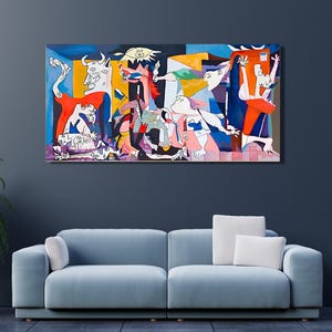 Guernica di Pablo Picasso, stampa su tela, poster dipinto a colori Guernica, stampa poster Pablo Picasso, arte da esposizione museale