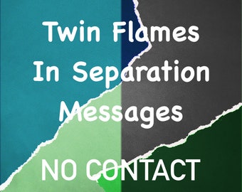 Twin Flames NO CONTACT Messages, 10 Oracle Cards Detailed Channeled Messages.