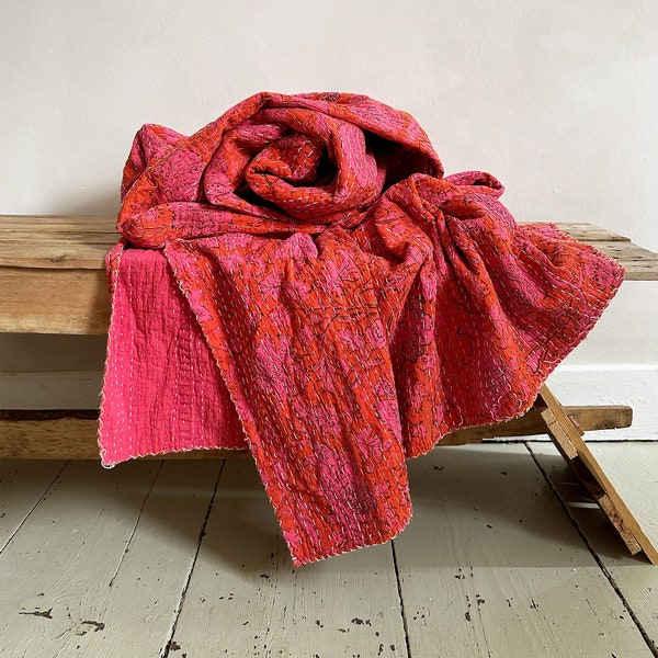 King Size Quilt Bright Etsy