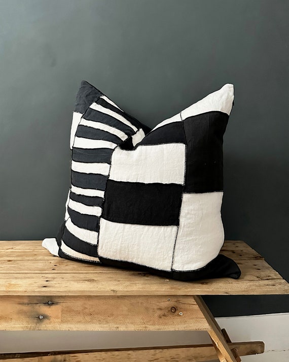 Black And White Abstract Stripes Throw Pillow Black And White Abstract Stripes Throw Pillow
