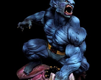 Realistic Beast X-Men Statue | Highly Detailed Collectible Figure | Hand-Painted Premium Sculpture