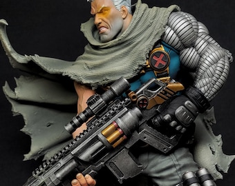 Cable Figurine | X-Men 97 | Custom 3D-Printed & Hand-Painted Sci-Fi Action Figure - Premium Collectible Statue for Fan