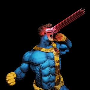 Realistic Cyclops X-Men Statue with Laser Blast-Highly Detailed Resin Collectible Figure, Perfect Gift for Superhero Fans & Comic Collectors
