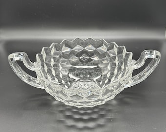 Elegant Vintage Fostoria American Large 12 1/2” Handled Trophy Bowl Centerpiece