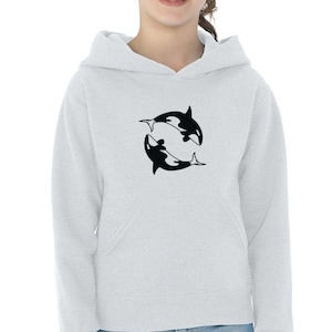 Dolphin Ying Yang kids Sweatshirt Hoodie