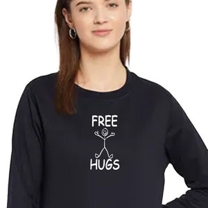 フリーハグ ユニセックス Tシャツ スウェットシャツ パーカー