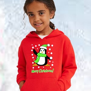 Vrolijk kerstfeest unisex sweatshirt met capuchon voor kinderen