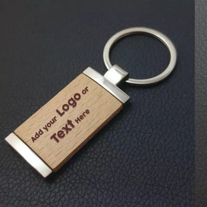 Personalised Fashion Wood Car Keychain Zinc Alloy Wooden custom keychains