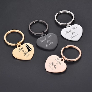 Personalised Keyrings Both Sides Engraved Keychain Key Tags Custom stainless