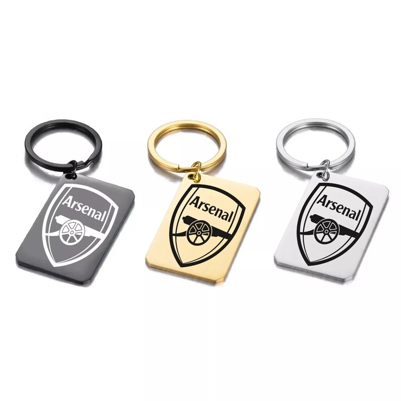 Laser Engraved Football Club Logo Keyrings Personalised Metal Keyring ...