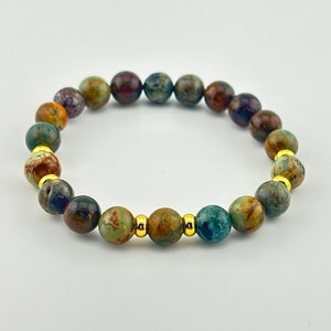 Healing Opal Bracelet - Embrace Serenity with Natural Crystal, Premium Quality Jewelry, 8mm Opal Beads, Ideal Wellness Gift