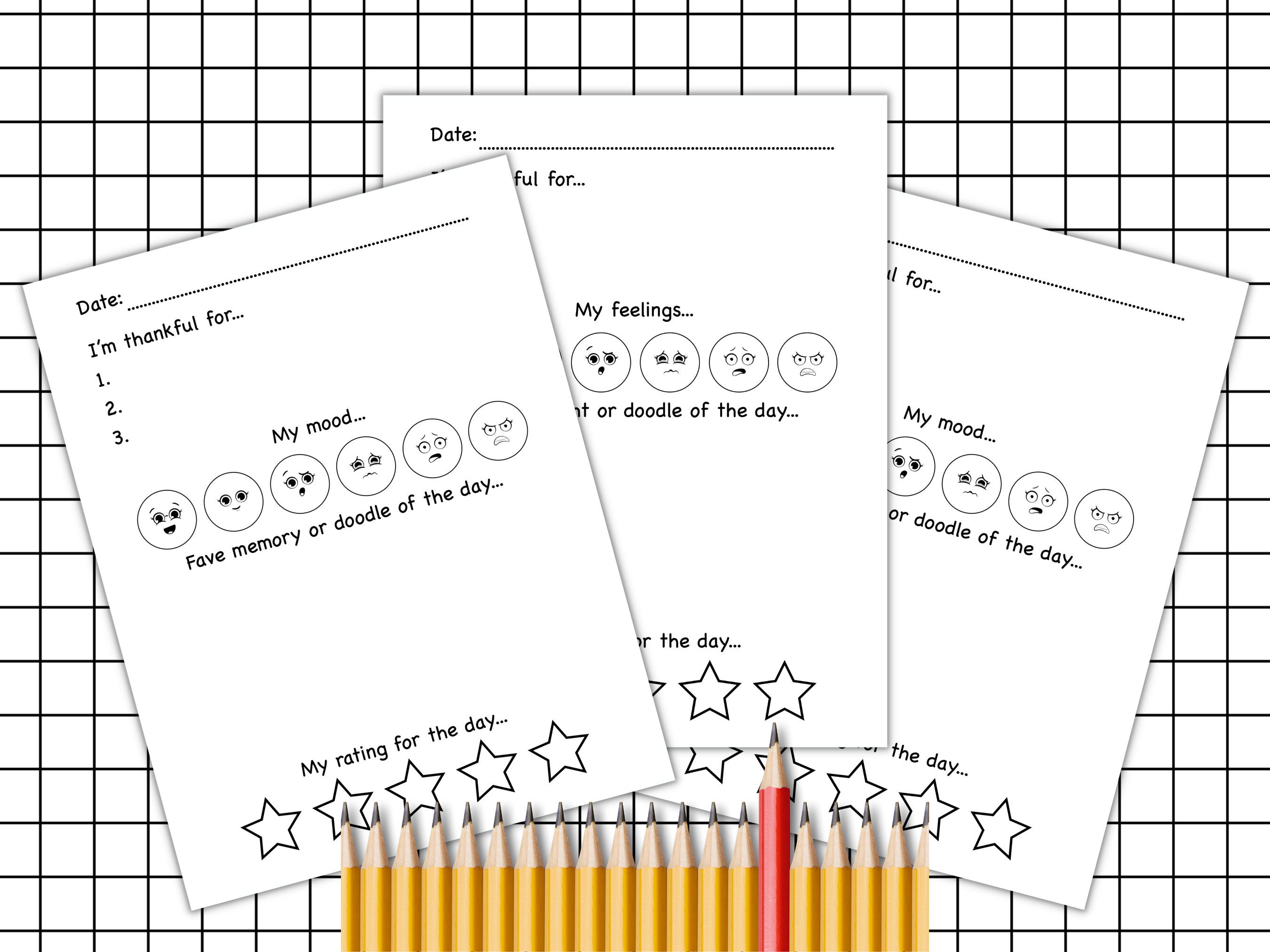 Printable Kids Gratitude Journal Printable Writing Worksheets Printable ...