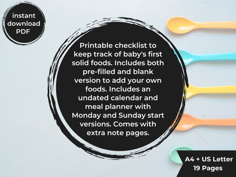 Babys First Foods Printable Checklist Babys First Solid Foods Baby Food ...