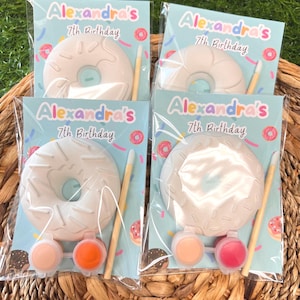 Donut Paint Party Favor Kit: Kids Birthday DIY Craft