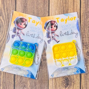 Astronaut Party Favors astronaut mini pop-it, kids party,birthday party,rocket.