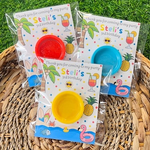 Summer Playdough party favor , Playdough, Party Favors for Kids, party,play-doh card, Sensory, Gifts for Kids, play-doh party favor