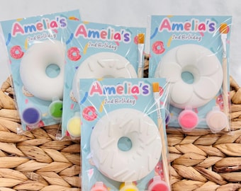 Donut Paint Party Favor Kit: Kids Birthday DIY Craft
