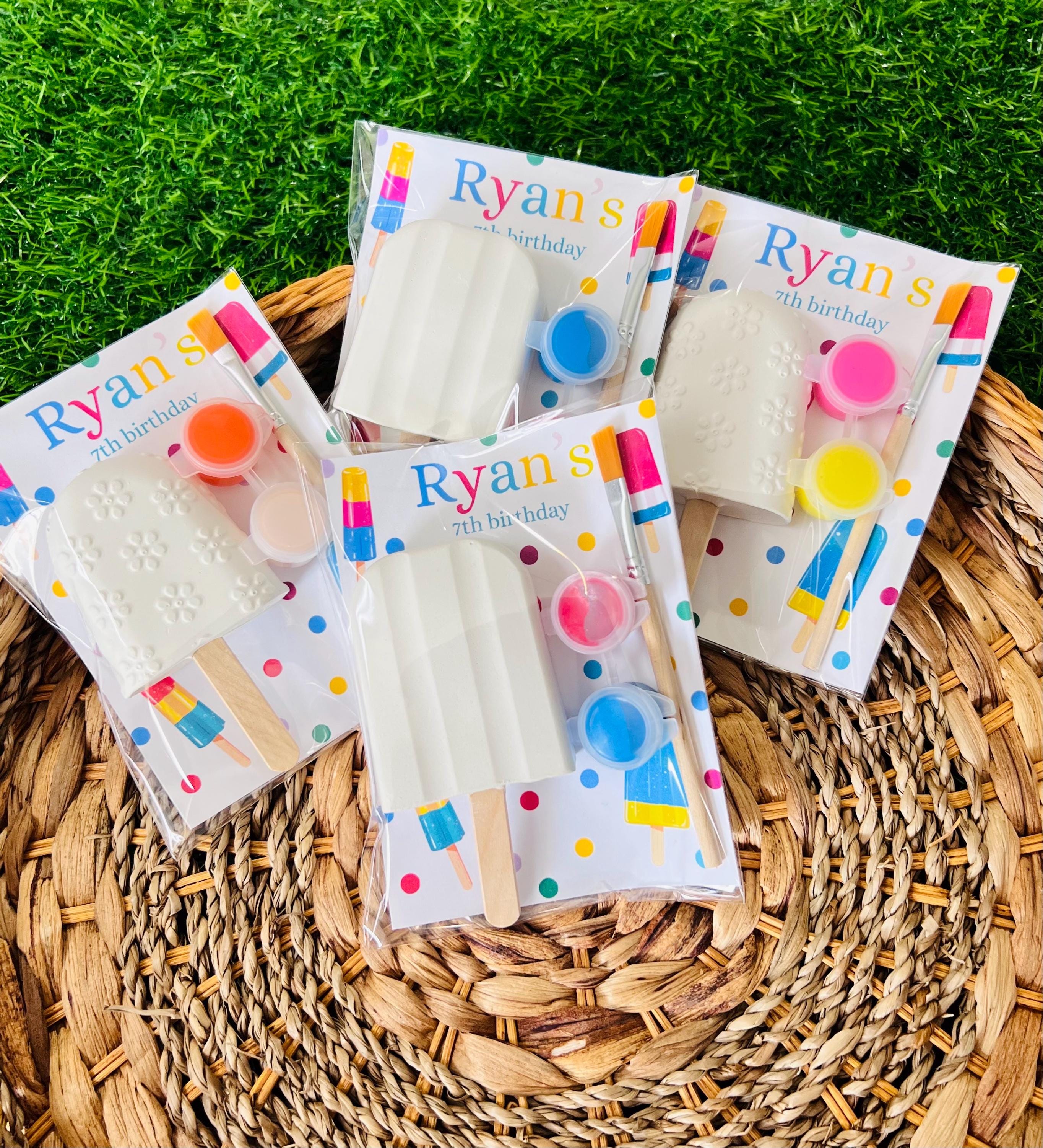 Popsicle party favor,paint kit,popsicle party,craft for kids,DIY,school party favor,kid gift, summer party,pool party,Montessori.