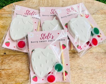 Strawberry birthday party favor, Kids Crafts, Party, Kids Birthday,Paint Kits for Kids,DIY, strawberry party favors,Berry 1st birthday.