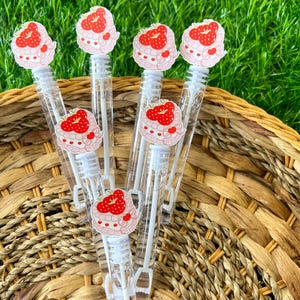 Strawberry cake bubble wand,strawberry birthday party favors, Bubble wands, berry 1st  party,strawberry Birthday,strawberry short cake.