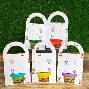 Animal Playdough Party Favor: Safari Birthday Gift for Kids