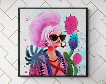 Retro Pink Poster Print for Stylish Wall Decor in Modern Spaces #7
