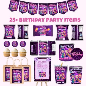 25+ kpop Demon Hunter Editable Labels, Kpop Birthday party Bundle, Kpop Demon hunter Inspired Birthday Theme, Printable Party Favors